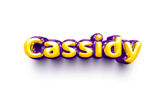 nomes de meninas balão de hélio inglês brilhante adesivo de celebração 3d inflado cassidy png