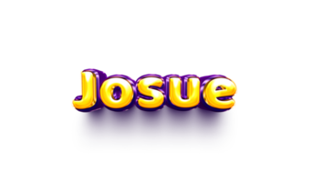 nombres de niños inglés helio globo brillante celebración pegatina 3d inflado josue png