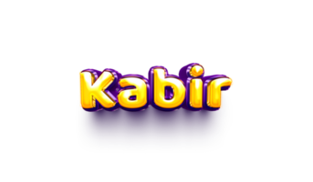 names of boys English helium balloon shiny celebration sticker 3d inflated Kabir png