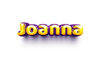 nomes de meninas balão de hélio inglês brilhante adesivo de celebração 3d inflado joanna joanna joanna png