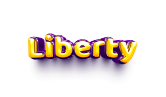 names of girls English helium balloon shiny celebration sticker 3d inflated Liberty png