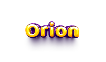 namen van jongen Engels helium ballon glimmend viering sticker 3d opgeblazen Orion png