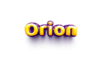 namn av pojke engelsk helium ballong skinande firande klistermärke 3d uppblåst orion png