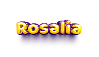 names of girls English helium balloon shiny celebration sticker 3d inflated Rosalia png