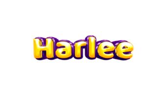 girls name sticker colorful party balloon birthday helium air shiny yellow purple cutout png