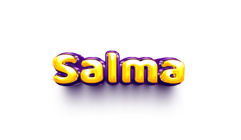 names of girls English helium balloon shiny celebration sticker 3d inflated Salma png