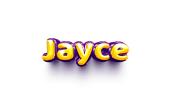 names of boys English helium balloon shiny celebration sticker 3d inflated Jayce png