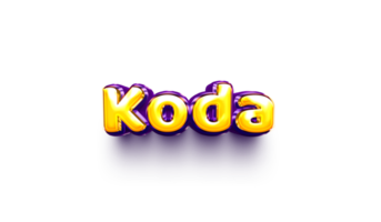 nomes de meninos balão de hélio inglês brilhante adesivo de celebração 3d inflado koda png