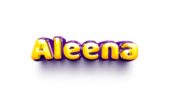 namen van meisjes Engels helium ballon glimmend viering sticker 3d opgeblazen alena png