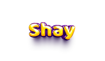 names of girls English helium balloon shiny celebration sticker 3d inflated Shay png