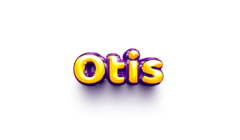 nombres de niño inglés helio globo brillante celebración pegatina 3d inflado otis png