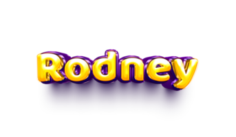 names of boy English helium balloon shiny celebration sticker 3d inflated Rodney png