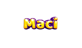 mädchen name sticker bunt party luftballon geburtstag helium luft glänzend gelb lila ausschnitt maci png