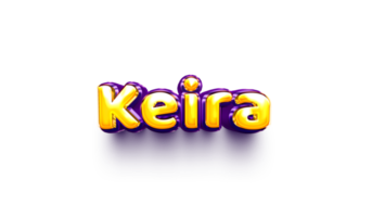 names of girls English helium balloon shiny celebration sticker 3d inflated Keira png