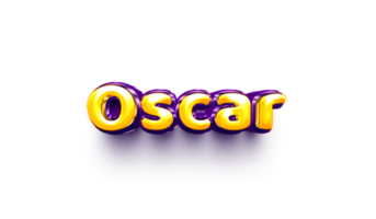 nomes de menino balão de hélio inglês brilhante adesivo de celebração 3d inflado oscar png