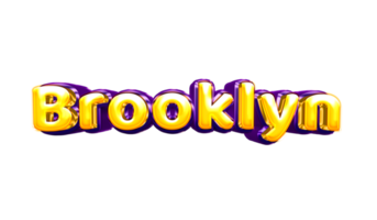 meisjes naam sticker kleurrijk partij ballon verjaardag helium lucht glimmend geel Purper uitknippen Brooklyn png