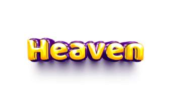 names of girls English helium balloon shiny celebration sticker 3d inflated Heaven png