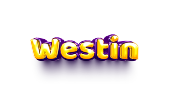 names of boys English helium balloon shiny celebration sticker 3d inflated Westin png