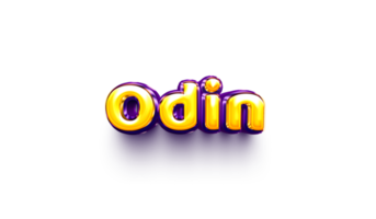 nombres de niño inglés helio globo brillante celebración pegatina 3d inflado odin png