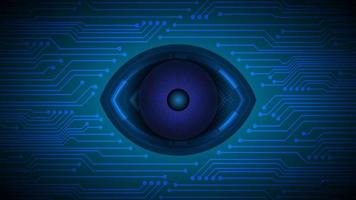 Cybersecurity Technology Background with Eye vector