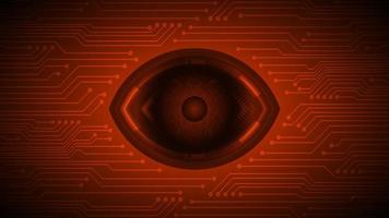 fondo de tecnología de ciberseguridad con ojo vector