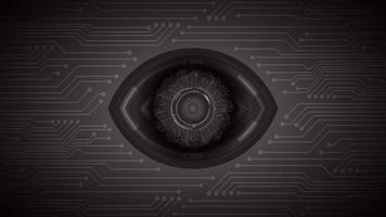 Cybersecurity Technology Background with Eye vector