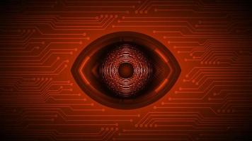 Cybersecurity Technology Background with Eye vector