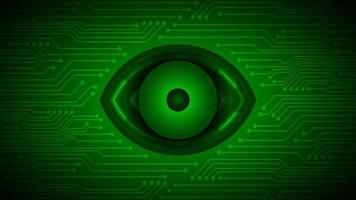 Cybersecurity Technology Background with Eye vector