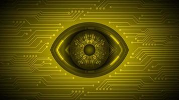 Cybersecurity Technology Background with Eye vector