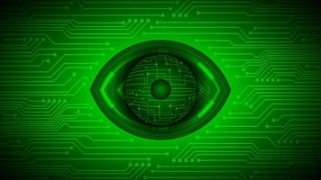 Cybersecurity Technology Background with Eye vector