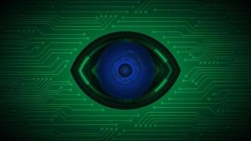 Cybersecurity Technology Background with Eye vector