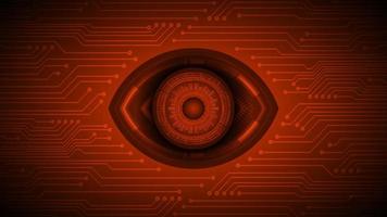 fondo de tecnología de ciberseguridad con ojo vector