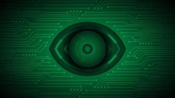 Cybersecurity Technology Background with Eye vector