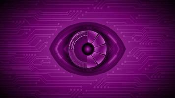 Cybersecurity Technology Background with Eye vector