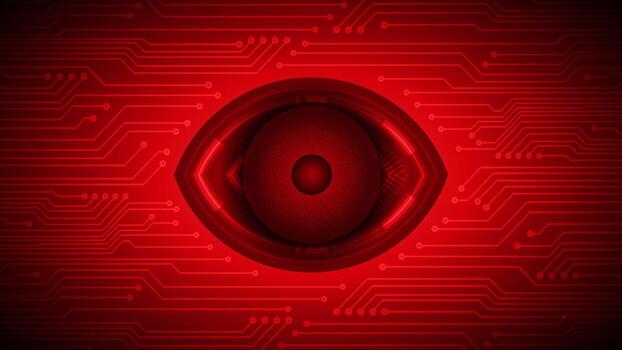 Cybersecurity Technology Background with Eye vector