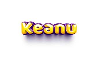 names of boys English helium balloon shiny celebration sticker 3d inflated Keanu png