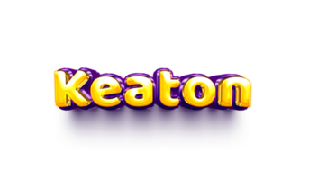 nomes de meninos balão de hélio inglês brilhante adesivo de celebração 3d inflado keaton png