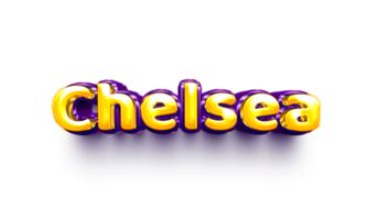 names of girls English helium balloon shiny celebration sticker 3d inflated Chelsea png