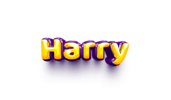 names of boys English helium balloon shiny celebration sticker 3d inflated Harry png