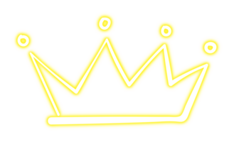 Glowing Neon Crown png