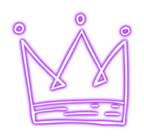 couronne de néon rougeoyante png