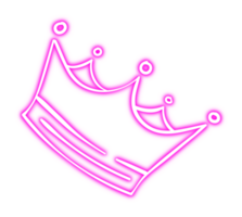 raggiante neon corona png