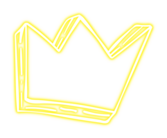 Glowing Neon Crown png