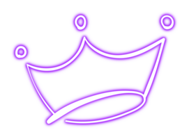 couronne de néon rougeoyante png