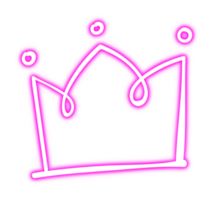 lysande neon krona png