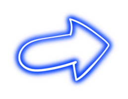 Glowing Neon Arrow Doodle Transparent PNG