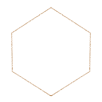 moldura de ouro hexagonal png