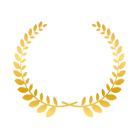 Golden Luxury Lauren Wreath PNG Illustration Award Decoration Element