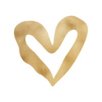 Gold Elegant Heart png