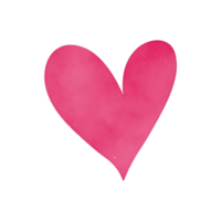 coeur aquarelle rose png